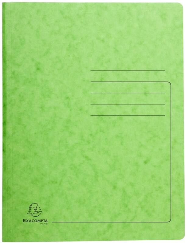 Exacompta Metaal Map met veer 240233E Zachtgroen Gewafeld karton Pak van 25