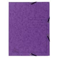 Farde à 3 rabats Exacompta 55408E Carton pressé marbré Violet 25 unités