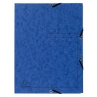 Exacompta 3-klepsmap met elastiek 55402E Blauw Gewafeld karton 25 Stuks