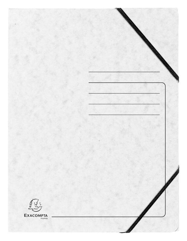 Farde à 3 rabats Exacompta 55406E Carton pressé marbré Blanc 25 unités
