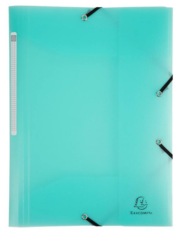 Farde à 3 rabats Exacompta 55173E Chromaline Pastel Élastique PP (Polypropylène) Vert pastel 24 (l) x 0,2 (p) x 32 (h) cm 25 unités