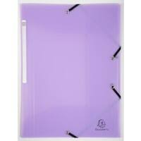 Farde à 3 rabats Exacompta 55175E Chromaline Pastel Élastique PP (Polypropylène) Mauve 24 (l) x 0,2 (p) x 32 (h) cm 25 unités