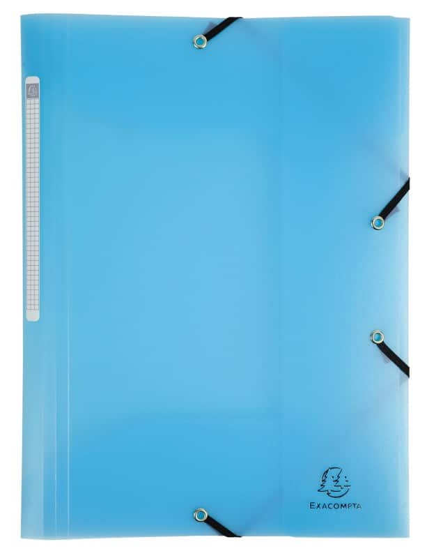 Exacompta Chromaline Pastel 3-klepsmap 55172E PP (Polypropyleen) Elastiek 24 (B) x 0,2 (D) x 32 (H) cm Pastelblauw 25 Stuks
