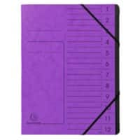 Trieur Exacompta 541208E A4 Carton pressé marbré Violet 24,5 (l) x 1 (p) x 32 (h) cm 10 unités