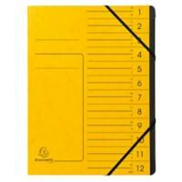 Trieur Exacompta Genuine Premium Pressboard A4 Carton pressé marbré Jaune 24,5 (l) x 1 (p) x 32 (h) cm 10 unités