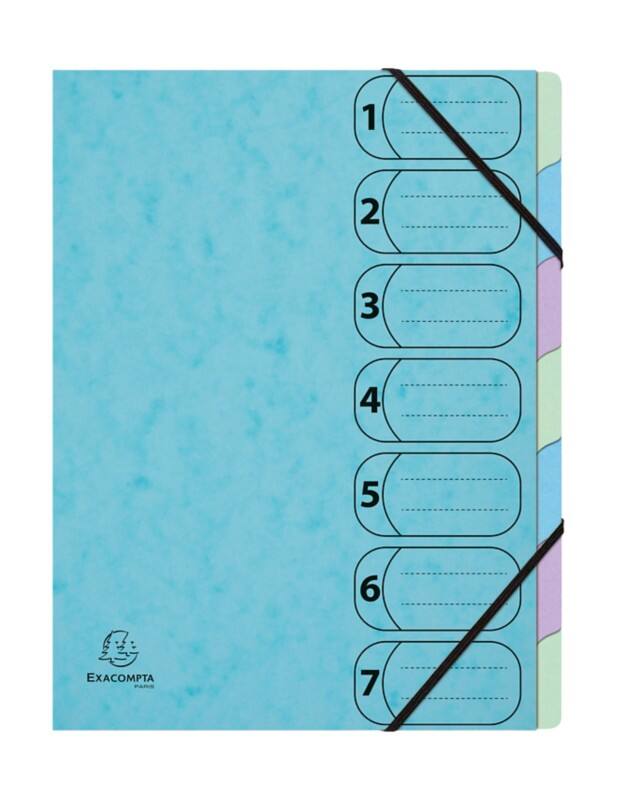 Trieur Exacompta 56560E Harmonika A4 Carton pressé marbré Assortiment 24 (l) x 0,4 (p) x 32 (h) cm 8 unités