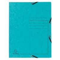 Farde à 3 rabats Exacompta 55422E Carton pressé marbré Turquoise 25 unités