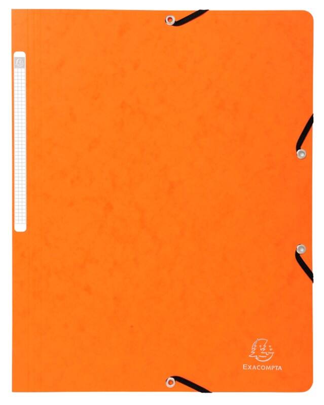 Farde Exacompta 55414E Élastique Carton pressé marbré Orange 24 (l) x 0,3 (p) x 32 (h) cm 50 unités