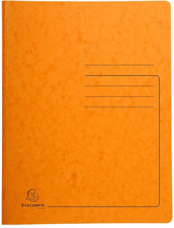 Exacompta Metaal Map met veer 240224E Oranje Gewafeld karton Pak van 25