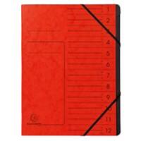 Trieur Exacompta 541205E A4 Carton pressé marbré Rouge 24,5 (l) x 1 (p) x 32 (h) cm 10 unités