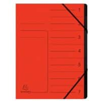 Trieur Exacompta 541705E A4 Carton pressé marbré Rouge 24,5 (l) x 0,5 (p) x 32 (h) cm 10 unités