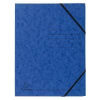 Map Exacompta 555412E Gewafeld karton Elastiek 24 (B) x 0,3 (D) x 32 (H) cm Blauw Pak van 25