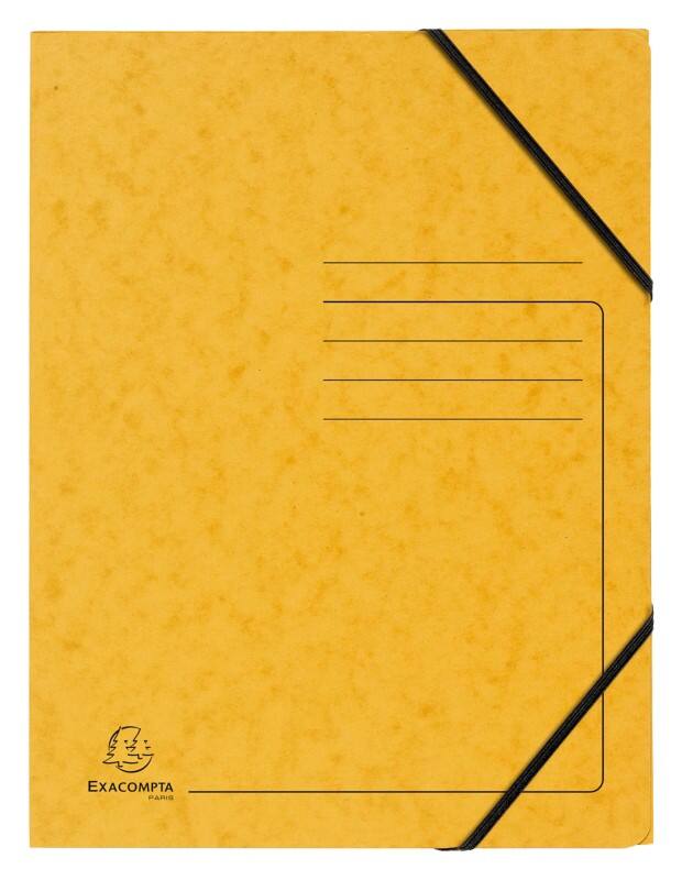 Farde Exacompta 555419E Élastique Carton pressé marbré Jaune 24 (l) x 0,3 (p) x 32 (h) cm 25 unités