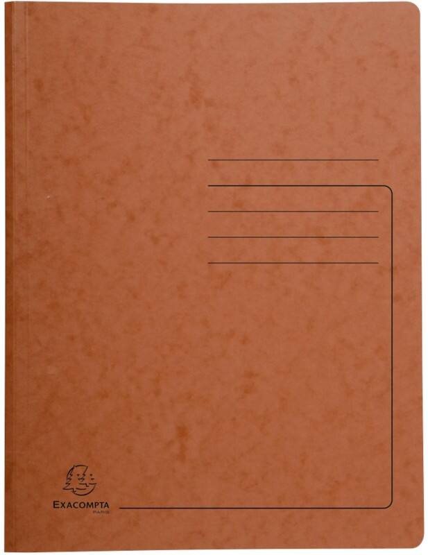 Exacompta Metaal Map met veer 240238E Bruin Gewafeld karton Pak van 25