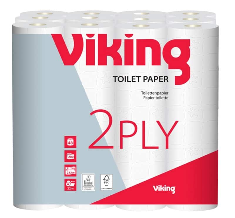 Papier toilette Viking 2 épaisseurs 48 Unités de 200 Feuilles