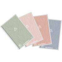 Cahier Aurora Writing 80g A6 Page blanche Reliure latérale à spirale Couverture souple Assortiment Non perforé 120 pages