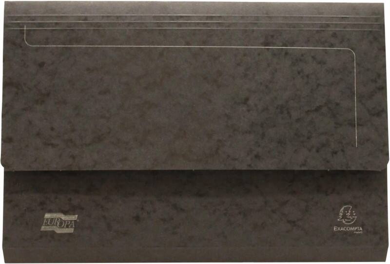 Exacompta Europa Documentmap 4792Z A4 Gewafeld karton 35,7 (B) x 0,3 (D) x 24,5 (H) cm Zwart 25 Stuks