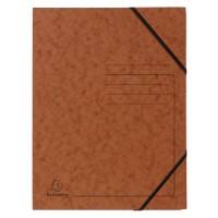Exacompta Map 555424E A4 Gewafeld karton Elastiek 24 (B) x 0,3 (D) x 32 (H) cm Bruin Pal van 25