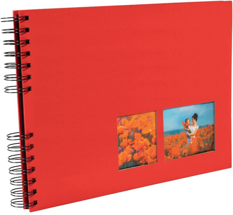 Album photos EXACOMPTA Milano à spirale Dos cartonné Papier 22 x 32 x 3 cm Rouge