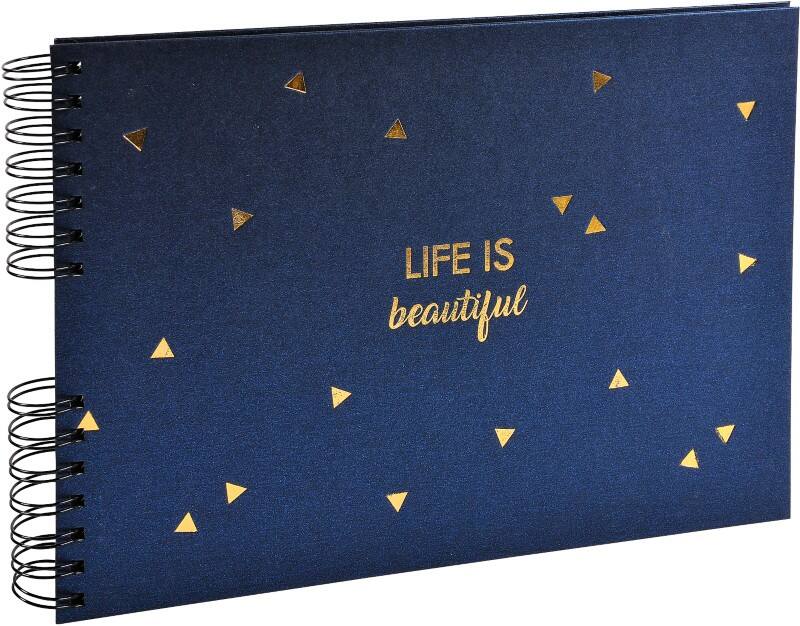 Exacompta Life Fotoalbum Spiraal Harde kaft Papier 22,8 x 33 x 3 cm Blauw
