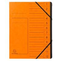 Trieur Exacompta 541204E Carton pressé marbré Orange 24,5 (l) x 1 (p) x 32 (h) cm 10 unités