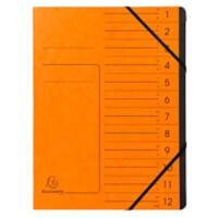 Trieur Exacompta 541204E Carton pressé marbré Orange 24,5 (l) x 1 (p) x 32 (h) cm 10 unités