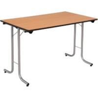 Sodematub Fliptop tafel Beuken Staal 120 x 70 x 74 mm