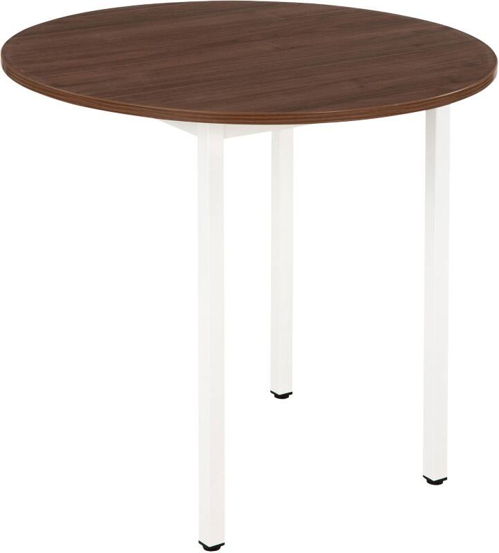 Table ronde Sodematub Noyer Acier 800 x 600 x 740 mm