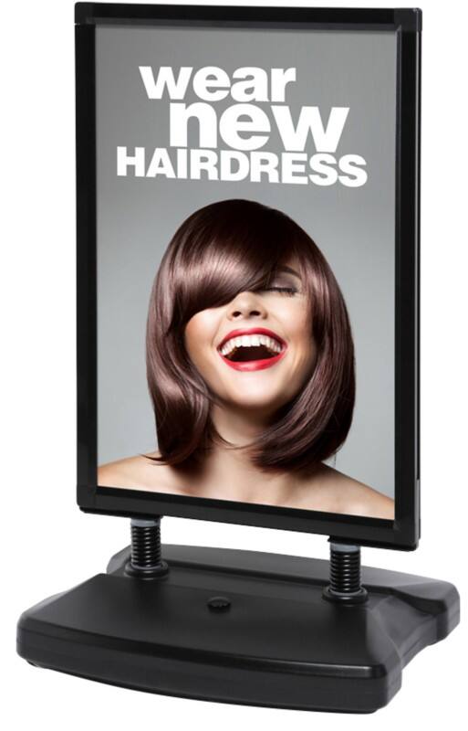 SHOWDOWN Windtalker City Stoepbord A1 Aluminium Zwart WTRA1BLK