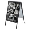 SHOWDOWN Stoepbord 50 x 70 cm Aluminium Zwart