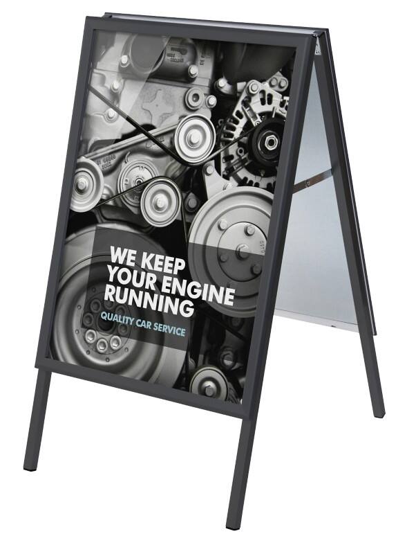 SHOWDOWN Stoepbord A1 Aluminium Zwart ZPA1G32MEC9005