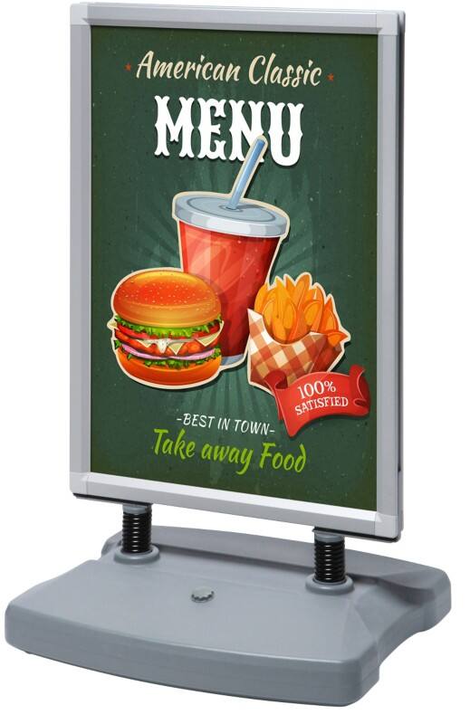 SHOWDOWN Windtalker City Stoepbord A1 Aluminium Zilver WTRA1