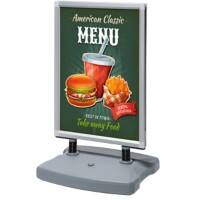 SHOWDOWN Windtalker City Stoepbord A1 Aluminium Zilver WTRA1