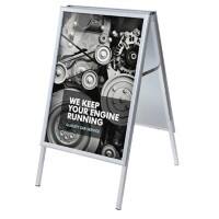 SHOWDOWN Stoepbord 50 x 70 cm Aluminium Zilver ZP50X70G32ME