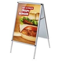 SHOWDOWN Stoepbord 50 x 70 cm Aluminium Zilver ZP50X70R32ME