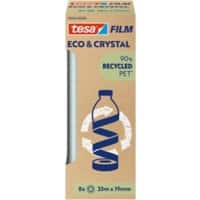 tesa Tape tesafilm Eco & Crystal Transparant 19 mm (B) x 33 m (L) PET (Polyetheentereftalaat) 8 Rollen