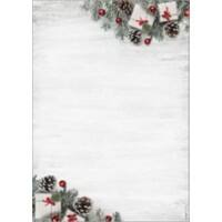 Papier à lettre Sigel Scandinavian Christmas A4 Rouge, vert 90 g/m² 100 Unités