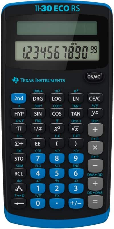 Texas Instruments Wetenschappelijke rekenmachine Blauw, zwart TI-30 ECO RS