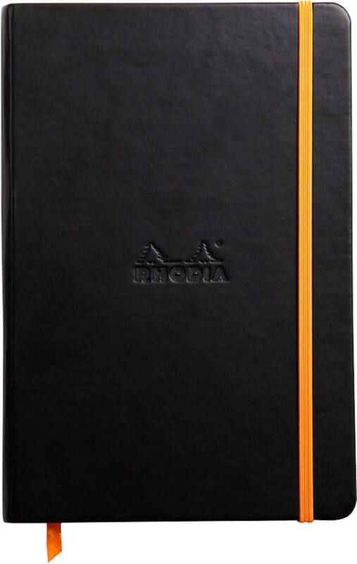 Cahier Rhodia 118742C A5 (14,8 x 21,0 cm) Ligné Broché PU Couverture rigide Noir Non perforé 96 feuilles
