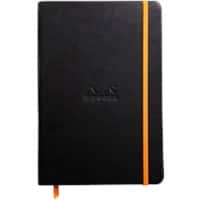 Rhodia Notitieboek 118742C A5 (14,8 x 21,0 cm) Gelinieerd Gestikt PU Hardback Zwart Niet geperforeerd Vellen: 96