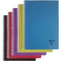 Clairefontaine Notitieboek A4 Gelinieerd Dubbeldraads Polypro Soepele kaft Kleurenassortiment Niet geperforeerd