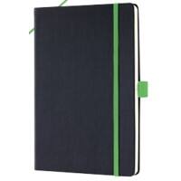 Cahier Sigel Conceptum Allemand A5 Pointillé Reliure latérale Perforé 97 Pages Plastique Dos cartonné Noir, vert
