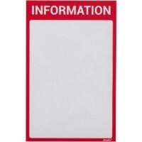Cadre Ultradex Information A4 Magnétique Rouge Plastique 8890I05 22,5 (L) x 35,2 (H) cm 5 Unités