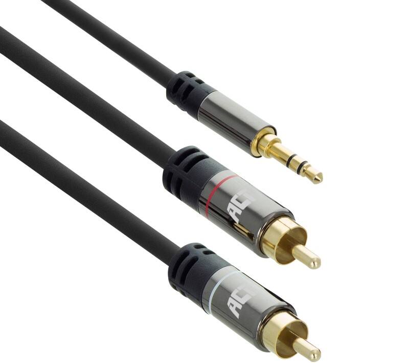 ACT Audiokabel AC3607 Zwart 5 m