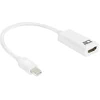 Câble mini DisplayPort vers HDMI ACT AC7525 Mini DisplayPort Mâle HDMI Femelle Blanc 150 mm