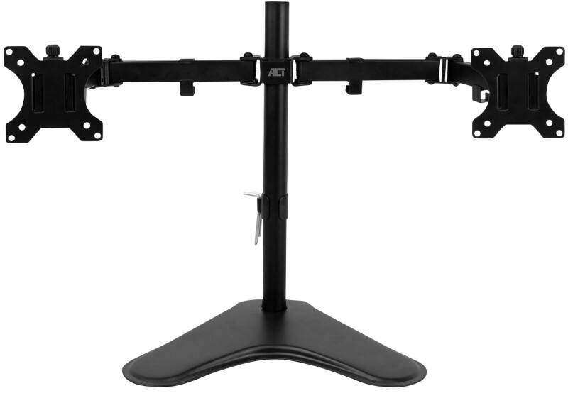 ACT AC8320 Monitorstandaard Hoogteverstelbaar 32 inch 913 x 465 x 280 mm Zwart Op voet, 2 schermen