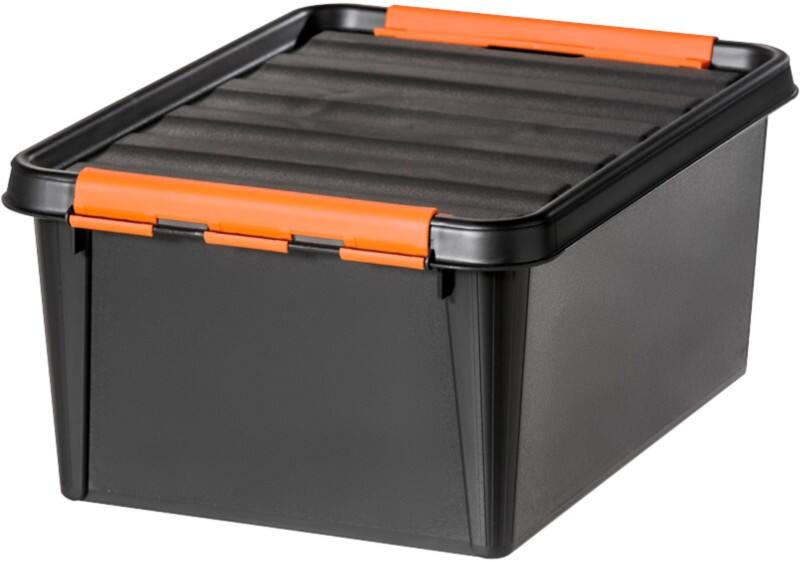 SmartStore Pro 15 Kunststof Magazijnbak 14 l Zwart, oranje 30 x 40 x 19 cm