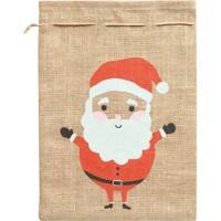 Folia Jutezak Kerstman Natuurlijk 25 x 35 cm
