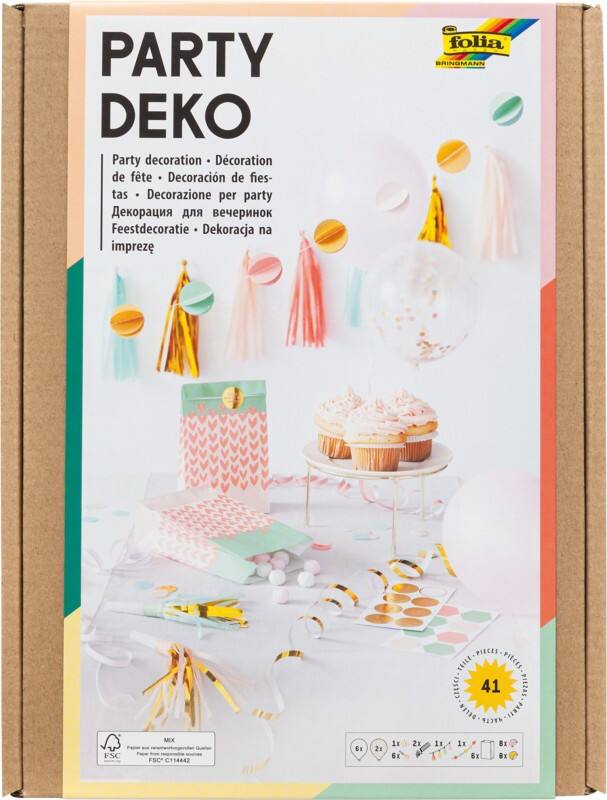 Kit décorations de fête Folia Filles 41 pièces