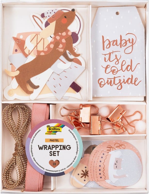 Folia Inpakset Christmas Pastel 38 stuks